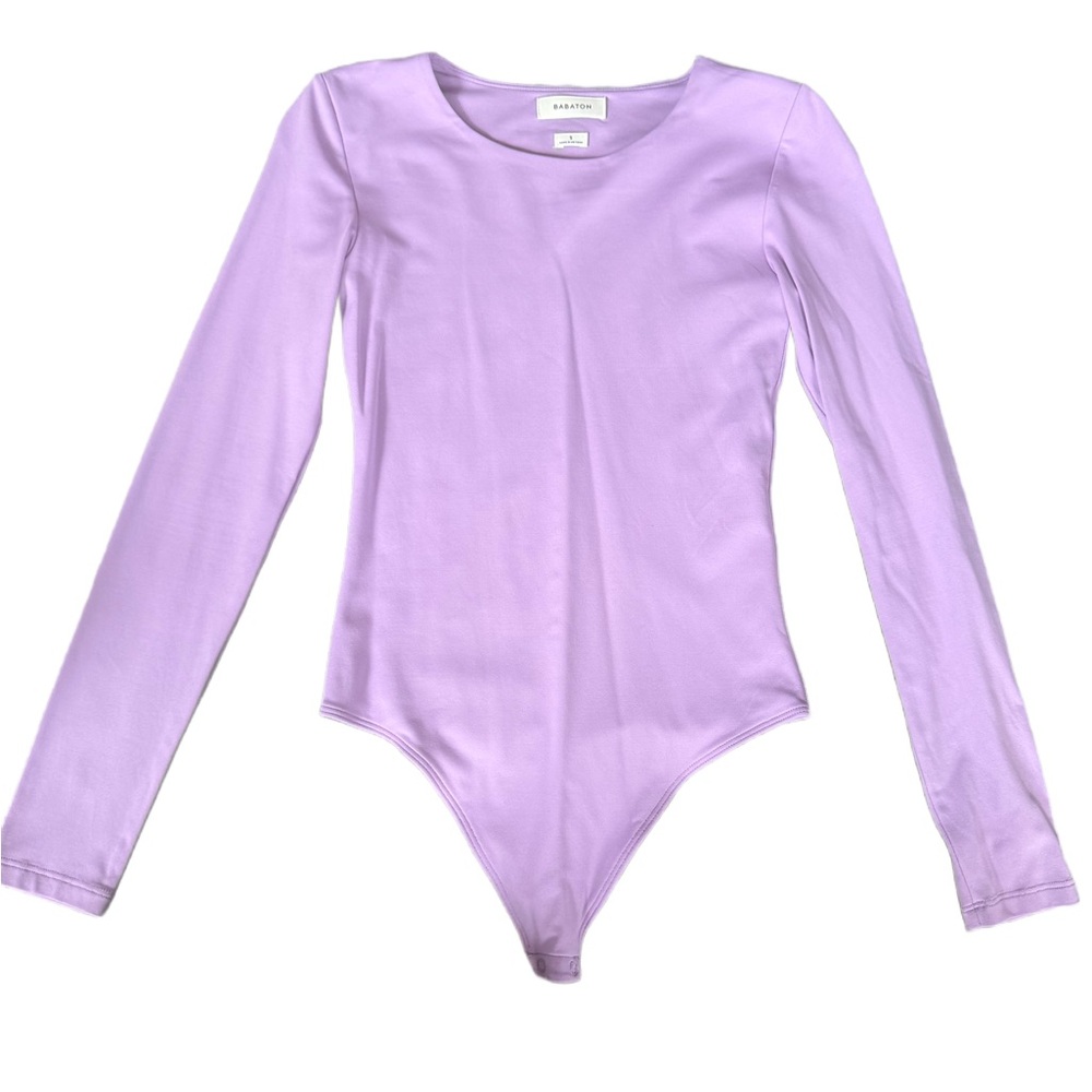 Aritzia Babaton Lilac Long Sleeve Bodysuit
